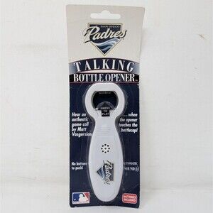 San Diego Padres Talking Bottle Opener Vintage 2004 MLB Baseball New Sealed